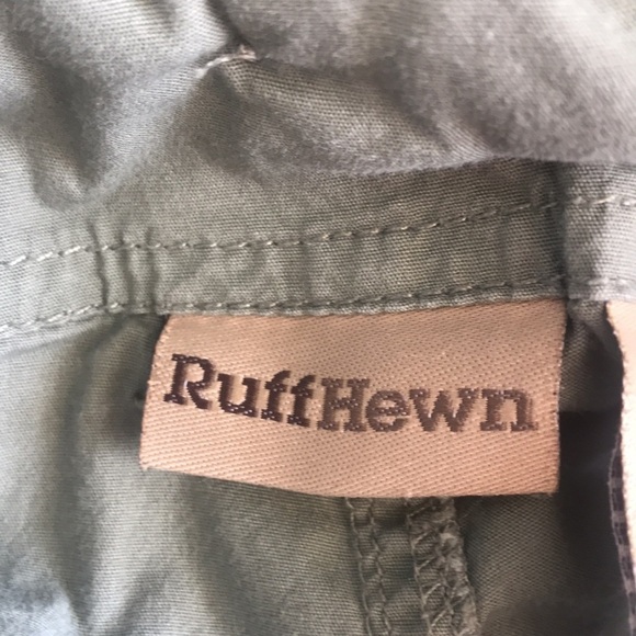 RuffHewn sage green lightweight cotton jogger/cargo pants with belt size 12 - Picture 14 of 16